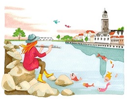 Fluitiste aan de IJssel bij Deventer